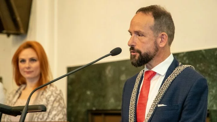 Ostravský primátor Tomáš Macura a jeho náměstkyně Zuzana Bajgarová.