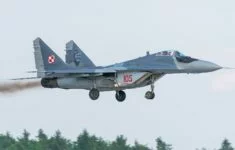 MiG-29 v barvách polského letectva.