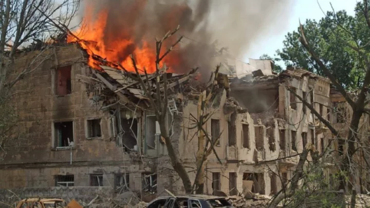 Ilustrační foto (zničená ukrajinská nemocnice v Dnipru)