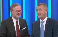 Premiér Petr Fiala (ODS), Andrej Babiš (ANO)