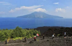 Sopka Krakatoa v Indonésii