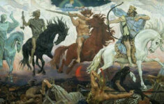 Čtyři apokalyptičtí jezdci – olejomalba ruského výtvarníka Viktora Vasněcova (1887).