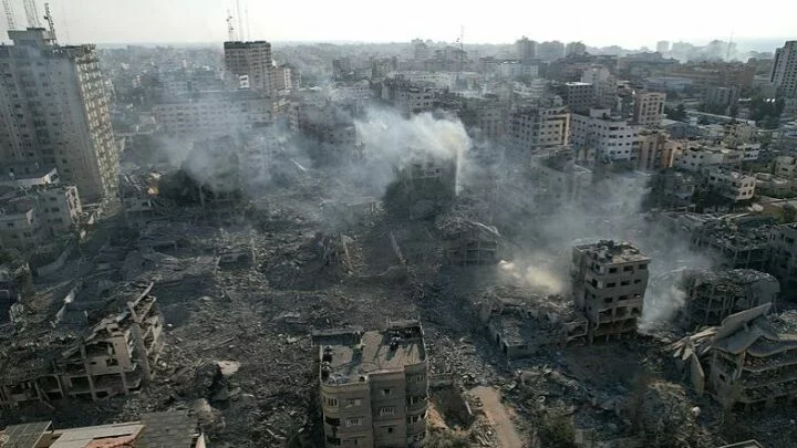 Část Gazy zničená po akcích izraelské armády, ilustrační foto