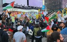Demonstrace na podporu Palestinců. Ilustrační foto