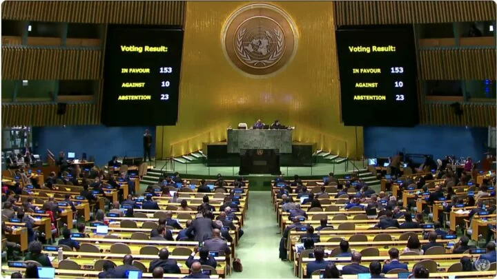 Výsledky hlasování Valného shromáždění OSN