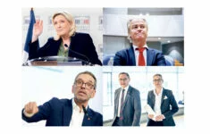 Lídři evropských krajně pravicových uskupení: Francie – Marine Le Penová (Národní sdružení), Nizozemsko – Geert Wilders (Strana pro svobodu), 
Rakousko – Herbert Kickl (Svobodná strana Rakouska), Německo – Tino Chrupalla a Alice Weidelová (Alternativa pro Německo)
