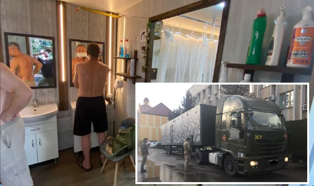 Jeden takovýto pojízdný lazebně-prádelní komplex, už čeští dobrovolníci dodali, další chystají.