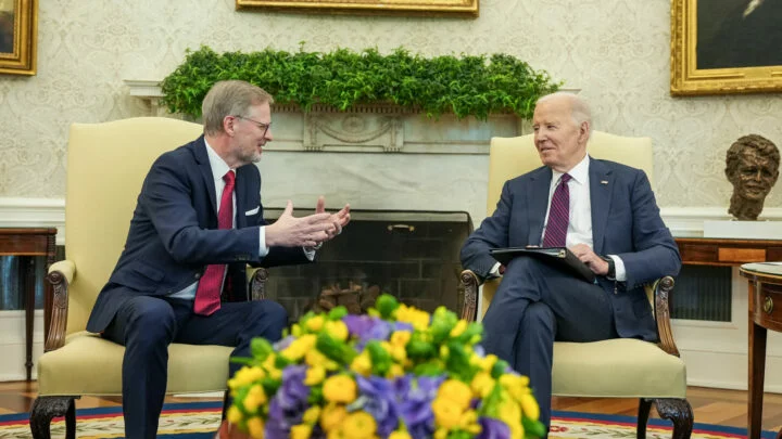 Petr Fiala a Joe Biden
