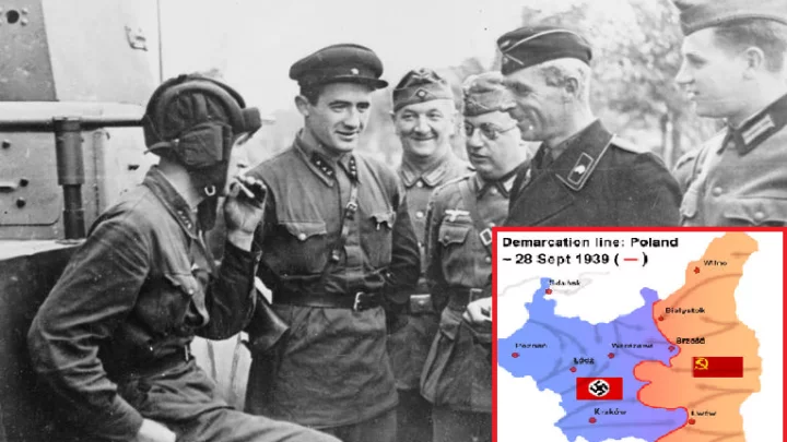V nerozborné jednotě. Sovětští a němečtí vojáci právě zničili a rozdělili Polsko.