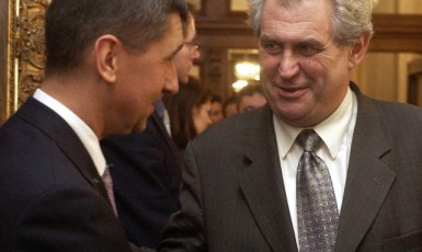 Andrej Babiš a Miloš Zeman (ČTK)