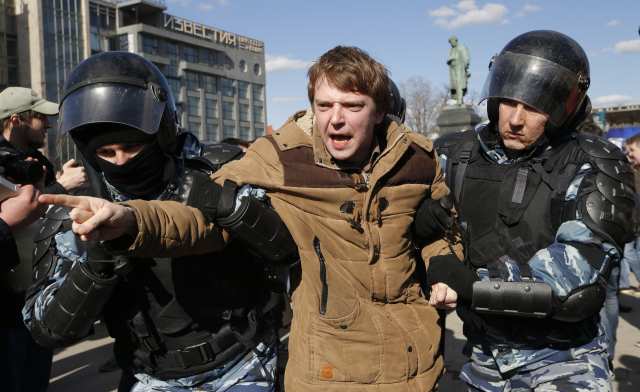 Demonstrace v Rusku. Ilustrační foto (ČTK)