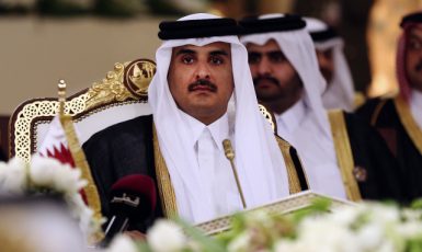 Katarský emír Tamim bin Hamad Sání (ČTK/AP/Osama Faisal)
