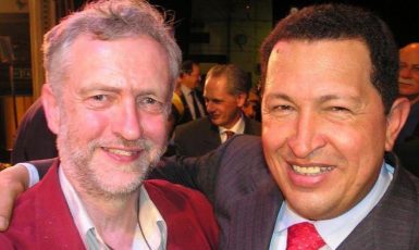Jeremy Corbyn a Hugo Chávez (The Sun)