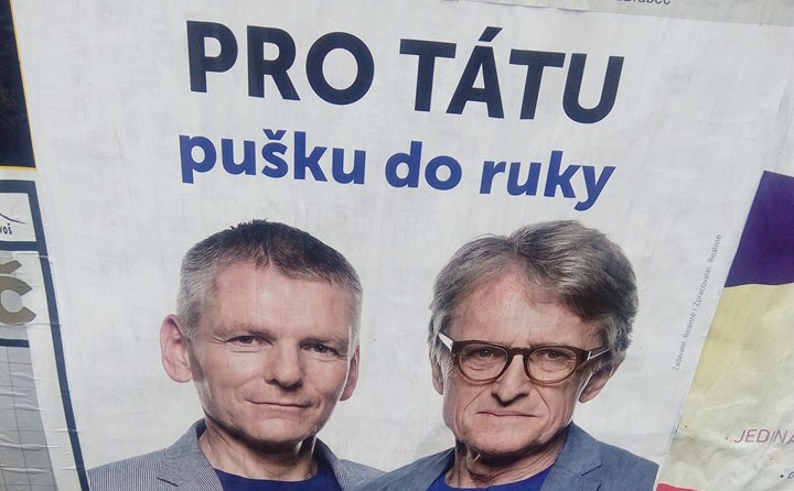 Volební plakát strany Realisté z roku 2017 (FORUM 24)