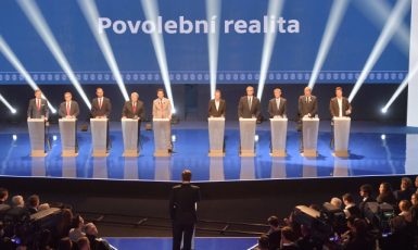 Superdebata předsedů a lídrů politických stran před volbami (ČTK)