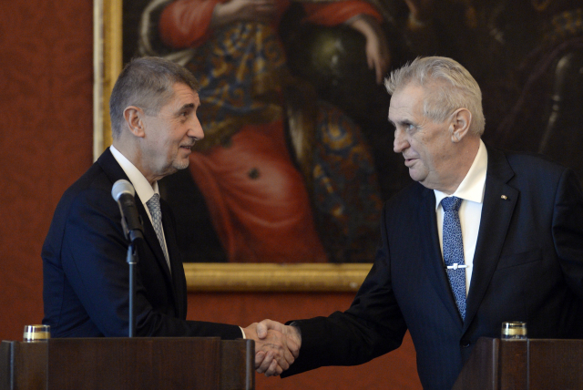 Premiér Andrej Babiš a prezident Miloš Zeman  (ČTK)