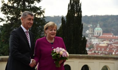 Premiér Andrej Babiš při setkání s německou kancléřkou Angelou Merkelovou v Praze  (ČTK)
