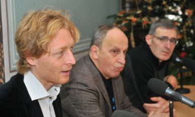 Členové správní rady Nadačního fondu proti korupci Karel Janeček, Jan Kraus a Karel Randák (ČTK)