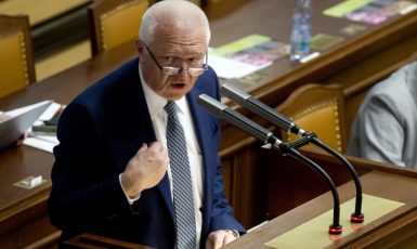 První místopředseda hnutí ANO Jaroslav Faltýnek na jednání Poslanecké sněmovny  (ČTK)