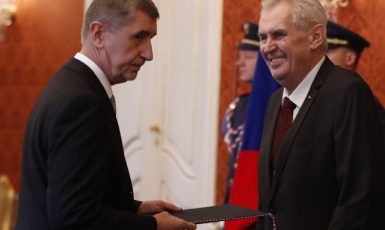 Premiér Andrej Babiš a prezident Miloš Zeman (ČTK)