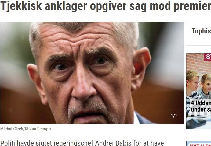 Andreji Babišovi se věnovalo hned několik dánských novin, ilustrační snímek  (Printscreen MidtjyllandsAvis)