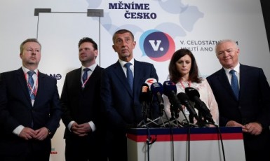 Richard Brabec, Radek Vondráček, Andrej  Babiš, Jaroslava Pokorná Jermanová a  Jaroslav Faltýnek  (ČTK)