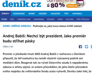 Printscreen Deník.cz