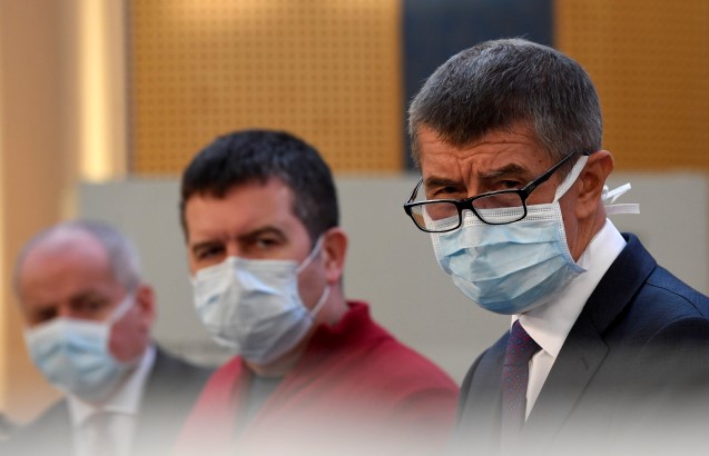 Roman Prymula, Jan Hamáček a Andrej Babiš (ČTK)