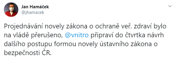 Twitter Jana Hamáčka
