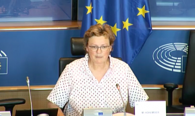 Monika Hohlmeierová na jednání Výboru pro rozpočtovou kontrolu (EP)