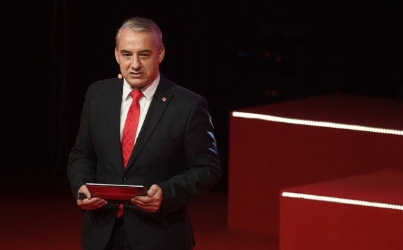 Předseda Českomoravské konfederace odborových svazů (ČMKOS) Josef Středula  (ČTK)