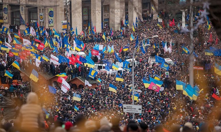 Euromajdan v Kyjevě byl výrazem evropských aspirací Ukrajinců (2013/2014) (wikipedie)