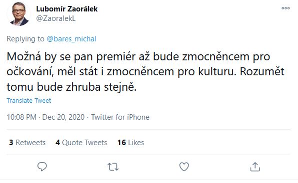 Lubomír Zaorálek vyjádřil, co si myslí o Babišovi a jeho manažerských schopnostech. (twitter)