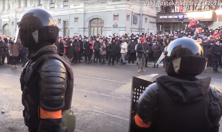 Demonstrace v Rusku. Ilustrační foto.  (RFE/RL)