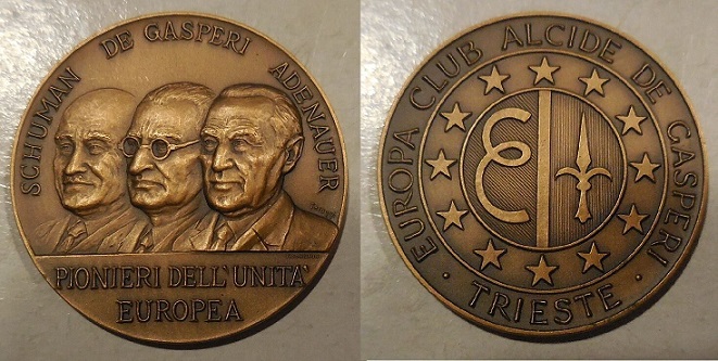 Průkopníci evropského sjednocení ve 20. století (italská pamětní medaile) (FB)