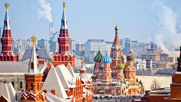 Pohled z Kremlu, ohniska ruské moci, na centrum Moskvy (FB)