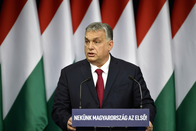 Maďarský premiér Viktor Orbán (ČTK/AP/Zsolt Szigetvary)