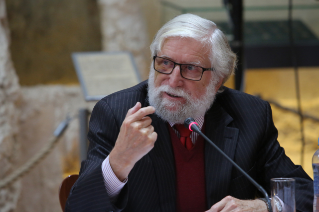 Ivan M. Havel na konferenci Mysl, smysl, svět v Praze (2017) (ČTK/Pertáková Jana)