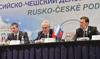 Miloš Zeman – agent Rosatomu a bojovník za ruské zájmy (Jekatěrinburg, 2017) (ČTK / Vít Šimánek)