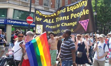 Pochod Pride London – mimo jiné i na podporu translidí (2010) (wikimedia commons)