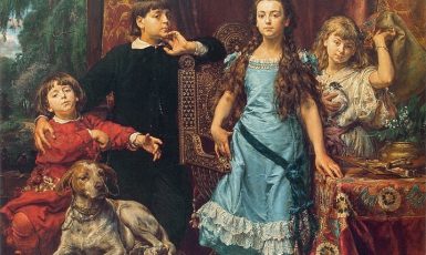 Polský malíř Jan Matejko, po otci Čech, formoval polskou národní sebereflexi – portrét jeho dětí (1879) (Wikimedia)