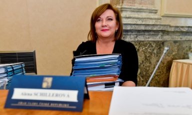 Ministryně financí Alena Schillerová (za ANO) (ČTK)