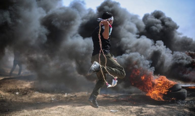 Protest v pásmu Gazy. (Pixabay/hosni_salah)