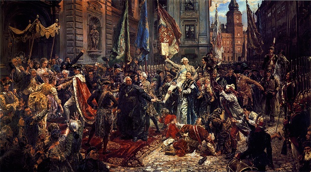 Přijetí Ústavy 3. května na olejomalbě Jana Matejka z roku 1891  (wikimedia commons)