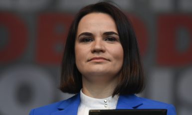 Exilová běloruská prezidentka Svjatlana Cichanouská v Praze (8. 6. 2021) (ČTK/Deml Ondřej)