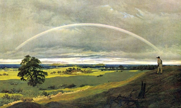 C. D. Friedrich: Ostrov Rujána – krajina s duhou (olejomalba, 1810) (Wikimedia commons)