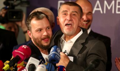 Předseda hnutí ANO Andrej Babiš se svým hlavním marketérem Markem Prchalem (ČTK / Hájek Ondřej)