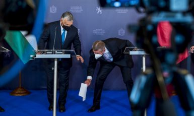 Tisková konference Andreje Babiše a Viktora Orbána v Ústí nad Labem (29. 9. 2021) (ČTK/Hájek Ondřej)