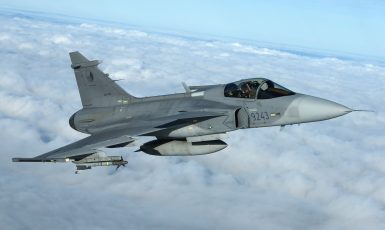 Síhačky Jas 39 Gripen jsou i ve výzbroji české armády (MilanNykodym/wikimedia.commons.org/CC-BY-SA-2.0)