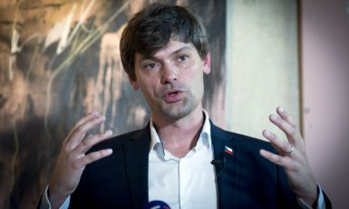 Senátor Marek Hilšer oficiálně vyhlásil svou opětovnou kandidaturu na prezidenta republiky (ČTK/Šulová Kateřina)